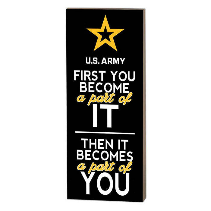 U.S. Army First You Become 7 x 18 inch Wood Sign- Made In The USA