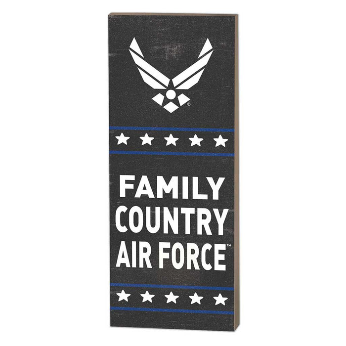 U.S. Air Force Family Country USAF 7 x 18 inch Wood Sign- Made In The USA