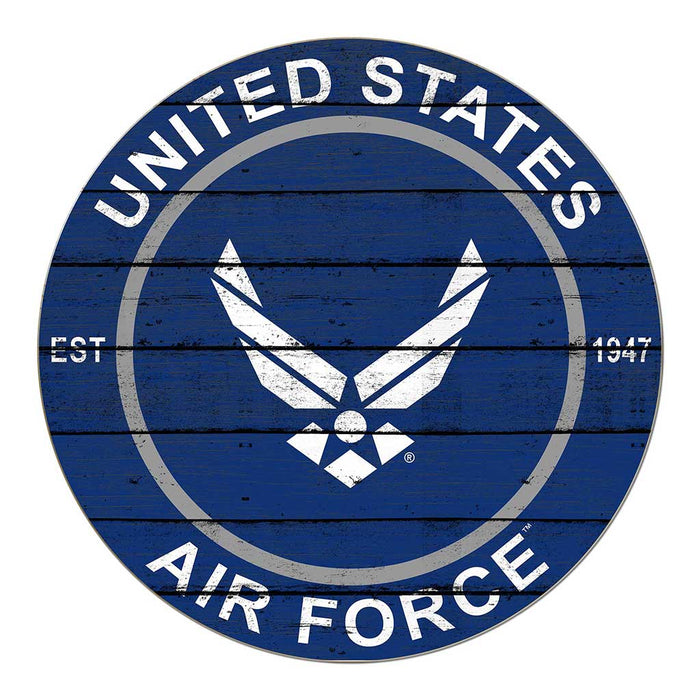 U.S. Air Force Weathered Logo 20 x 20 inch Wood Sign - Made In The USA