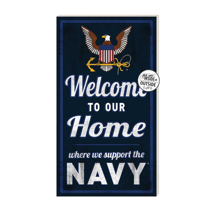 U.S. Navy Welcome 11 x 20 inch PVC Sign- Made In The USA