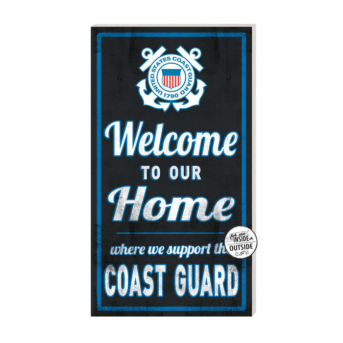 U.S. Coast Guard Welcome 11 x 20 inch PVC Sign- Made In The USA