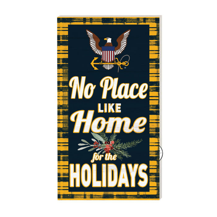 U.S. Navy Home Holidays 11 x 20 inch PVC Sign- Made In The USA