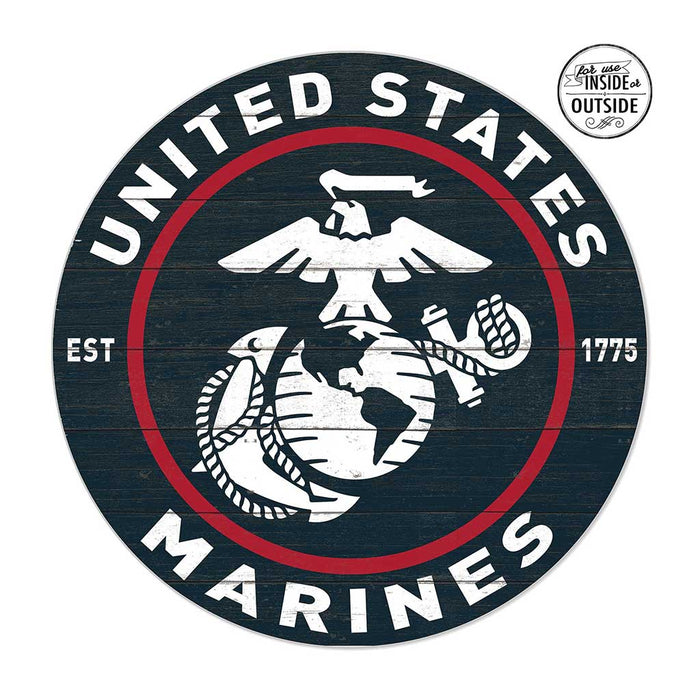 USMC Weathered EGA 20 x 20 inch PVC Sign - Made In The USA