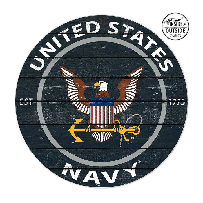 U.S. Navy Logo  20 x 20 inch Indoor/Outdoor PVC Sign - Made In The USA