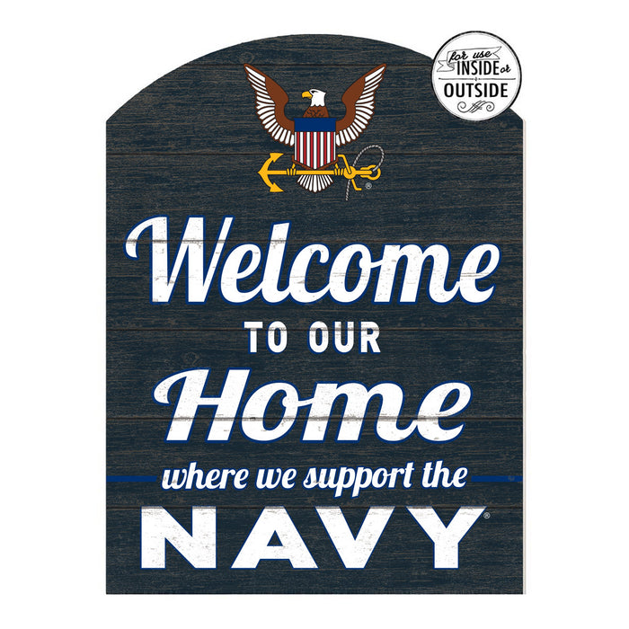 U.S. Navy Welcome 16 x 22 inch Indoor/Outdoor PVC Sign - Made In The USA