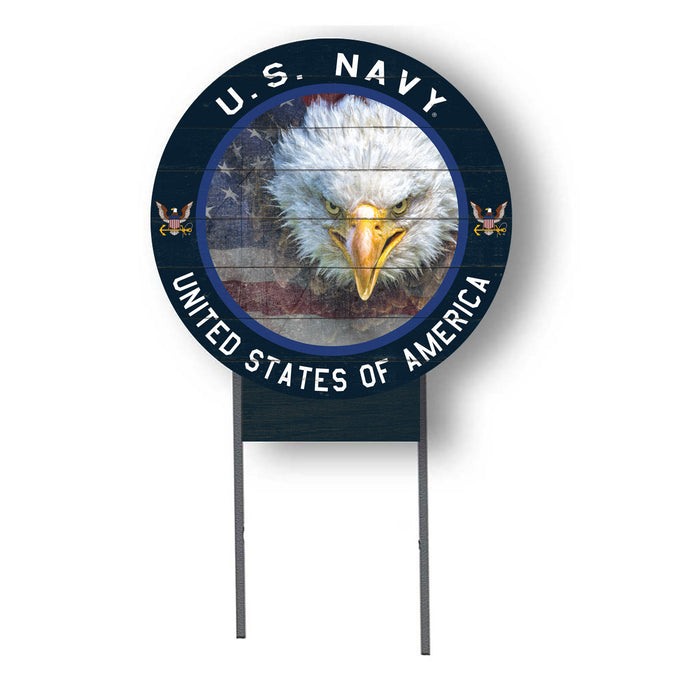 U.S. Navy Eagle Flag 20 x 20 inch Lawn Sign