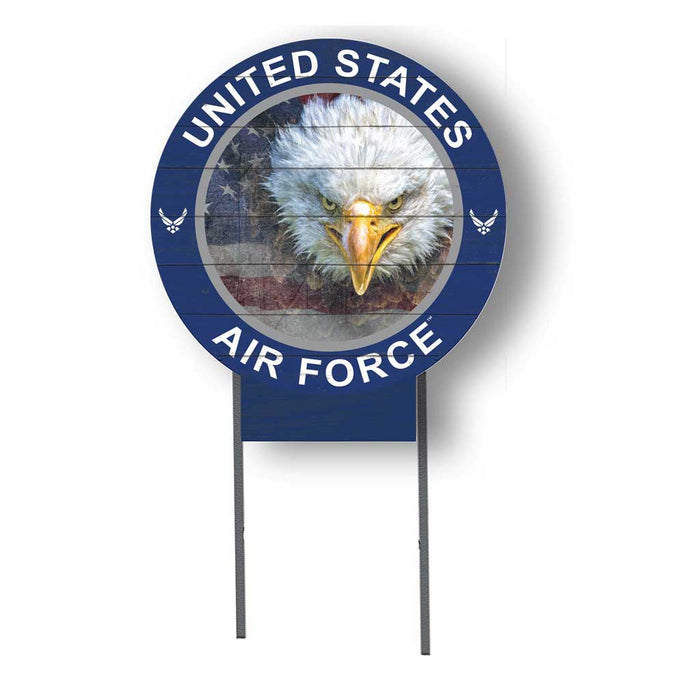 U.S. Air Force Eage Flag 20 x 20 inch Yard Sign - Made In The USA