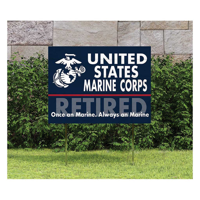 USMC Always A Marine 18 x 24 inch Lawn Sign