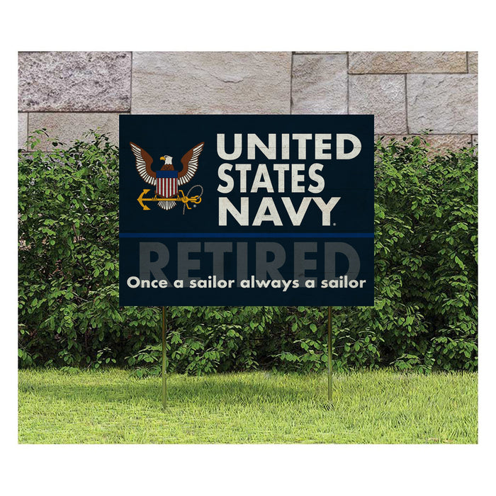 U.S. Navy Always A Sailor 18  x 24 inch Lawn Sign