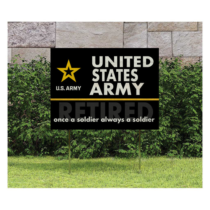 U.S. Army Always A Soldier Retired 18 x 24 inch Lawn Sign