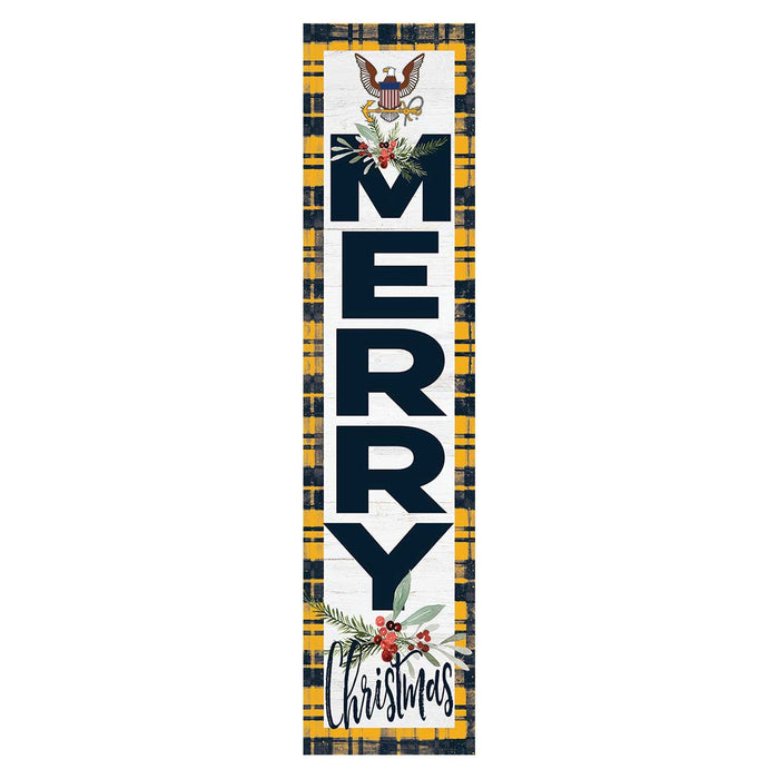 U.S. Navy Merry Christmas 11 x 46 inch Leaner Sign