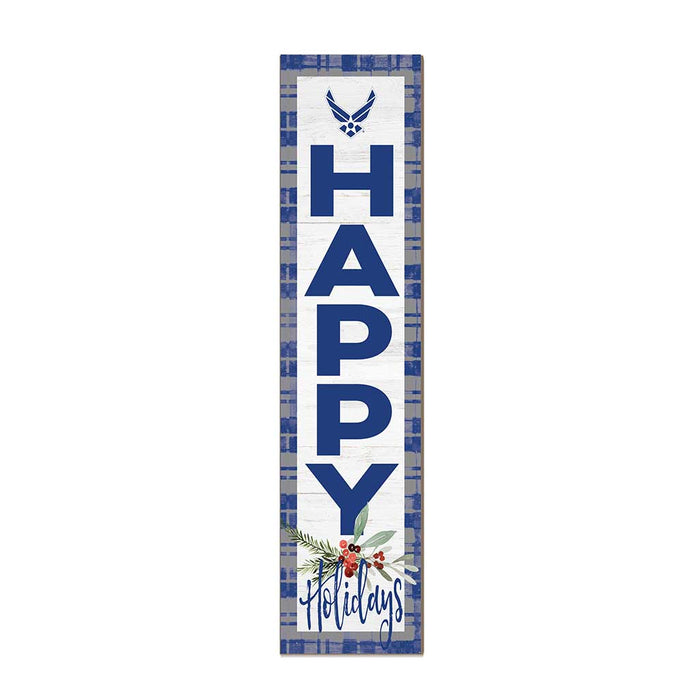 U.S. Air Force Happy Holidays 11 x 46 inch Leaner Sign - Made In The USA