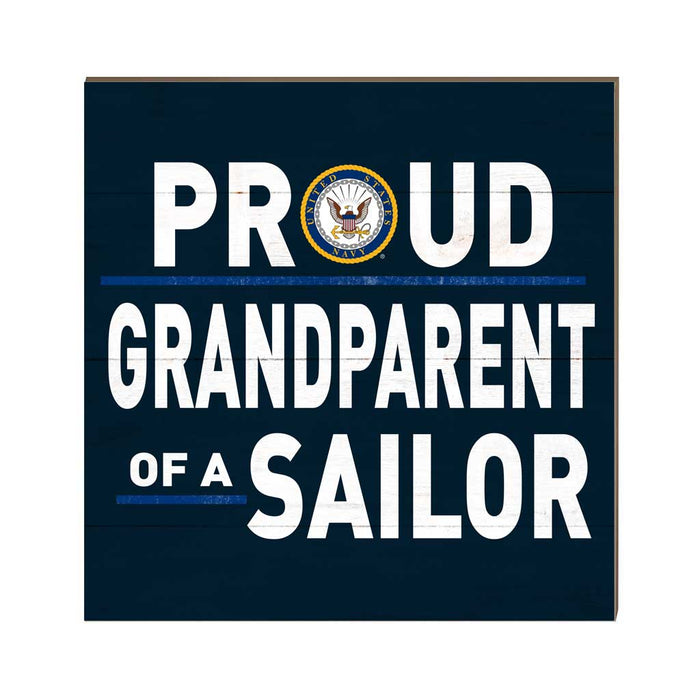 U.S. Navy Grandparent Mom 10 x 10 inch Wood Sign