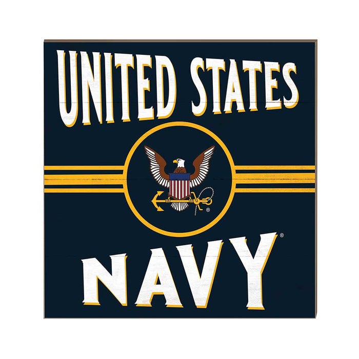 U.S. Navy Retro 10 x 10 inch Wood Sign