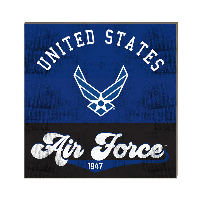 U.S. Air Force Retro 10 x 10 inch Wood Sign - Made In The USA