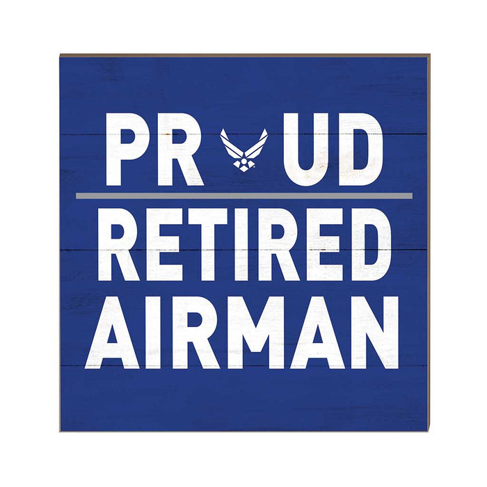 U.S. Air Force Retired 10 x 10 inch Wood Sign - Made In The USA