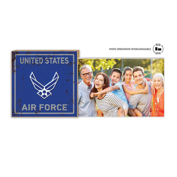 U.S. Air Force Faux Rusted Floating Picture Frame