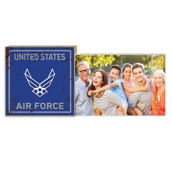 U.S. Air Force Faux Rusted Floating Picture Frame