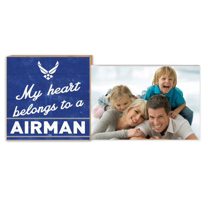 U.S. Air Force My Heart Belongs To An Airman Floating Picture Frame