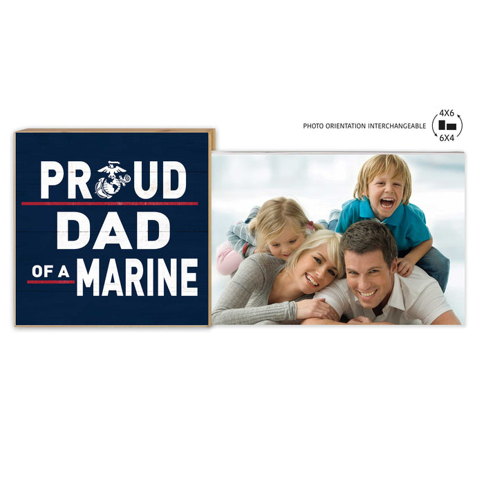 USMC Proud Dad Floating Picture Frame