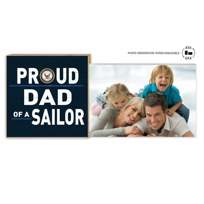 U.S. Navy Proud Dad Floating Picture Frame