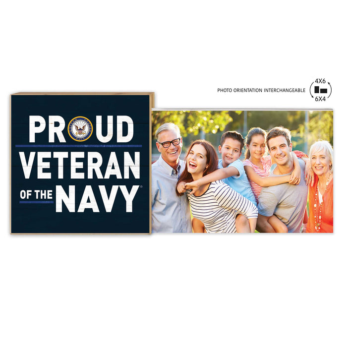 U.S. Navy Proud Veteran Floating Picture Frame