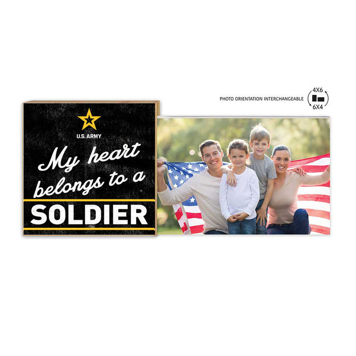 U.S. Army My Heart Belongs To A Soldier Floating Picture Frame