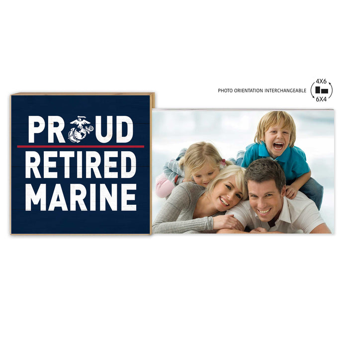 USMC Retired Floating Picture Frame