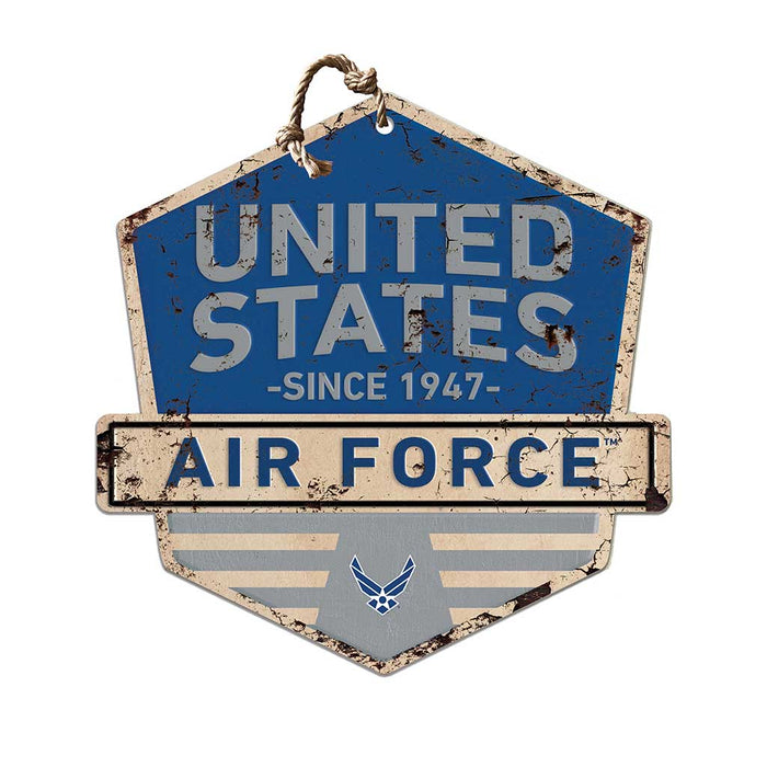 U.S. Air Force Rustic Badge 20 x 20 inch Sign