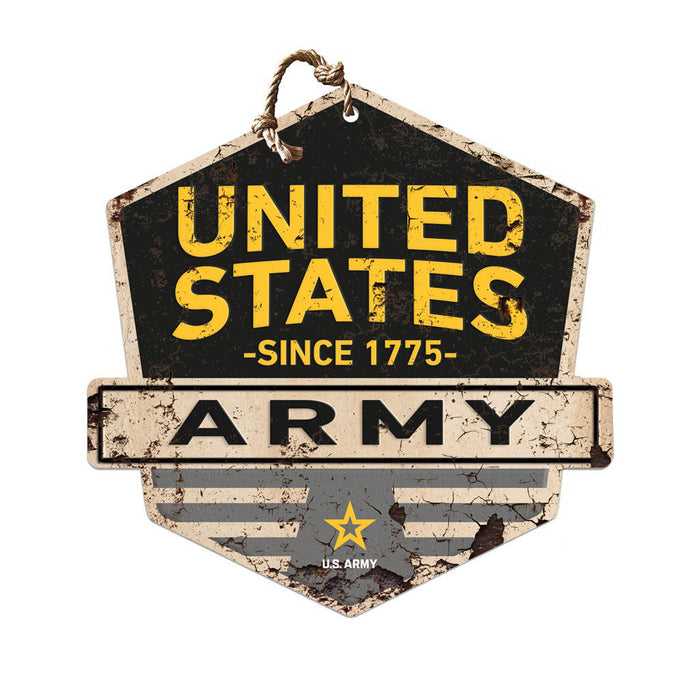 Army Logo Rustic Badge 20 x 20 inch Sign