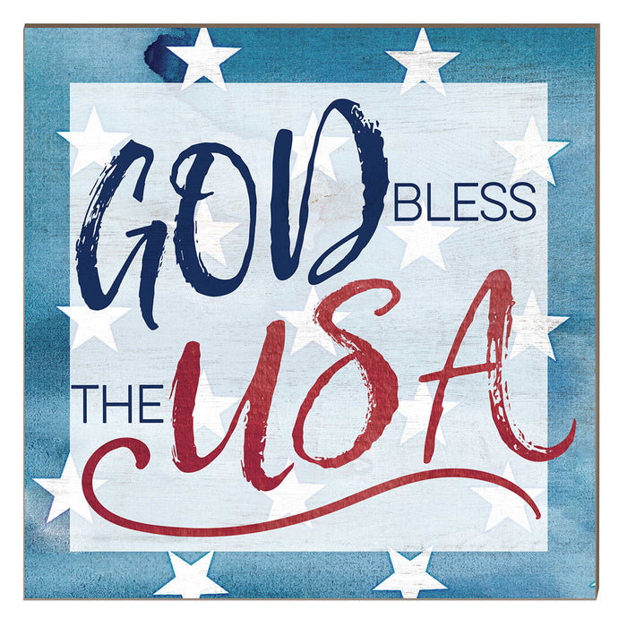 God Bless The USA 10 x 10 inch Wall Sign (Copy)