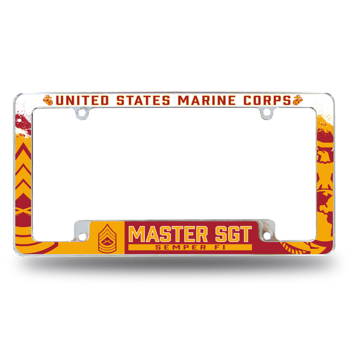 7.62 Design Marine Corps E-8 Master Sergeant USMC License Plate Frame