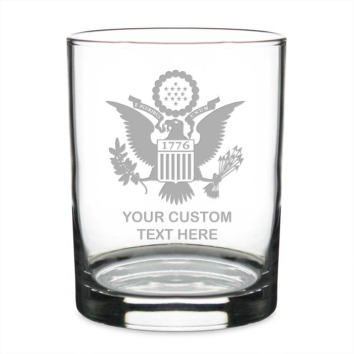 U.S. 1776 Eagle Personalized 14 oz. Double Old Fashioned Glass