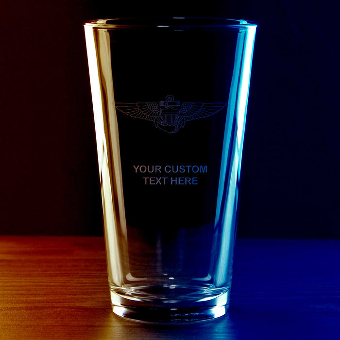 US Navy Aviation Personalized Pint Glass