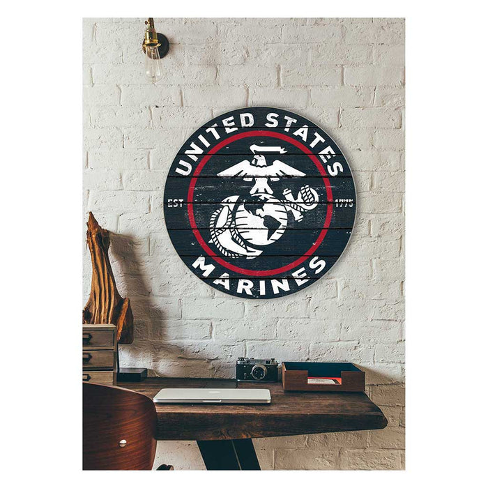 USMC Weathered EGA 20 x 20 inch Wood Sign - Made In The USA