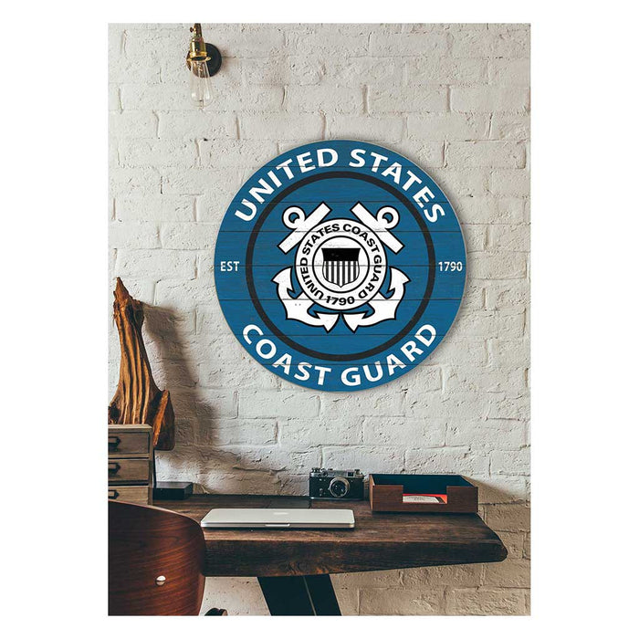 U.S. Coast Guard Weathered Logo 20 x 20 inch Wood Sign- Made In The USA