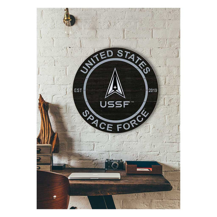 U.S. Space Force Eagle Flag 20 x 20 inch Wood Sign - Made In The USA