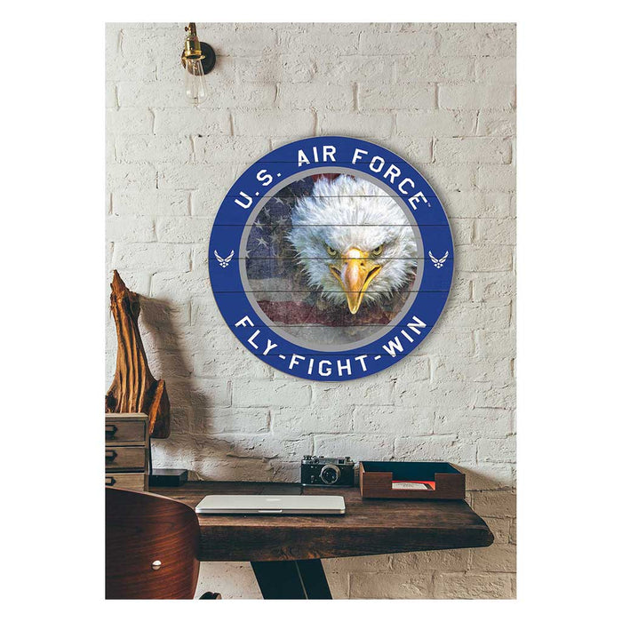 U.S. Air Force Eagle Flag 20 x 20 inch Wood Sign - Made In The USA