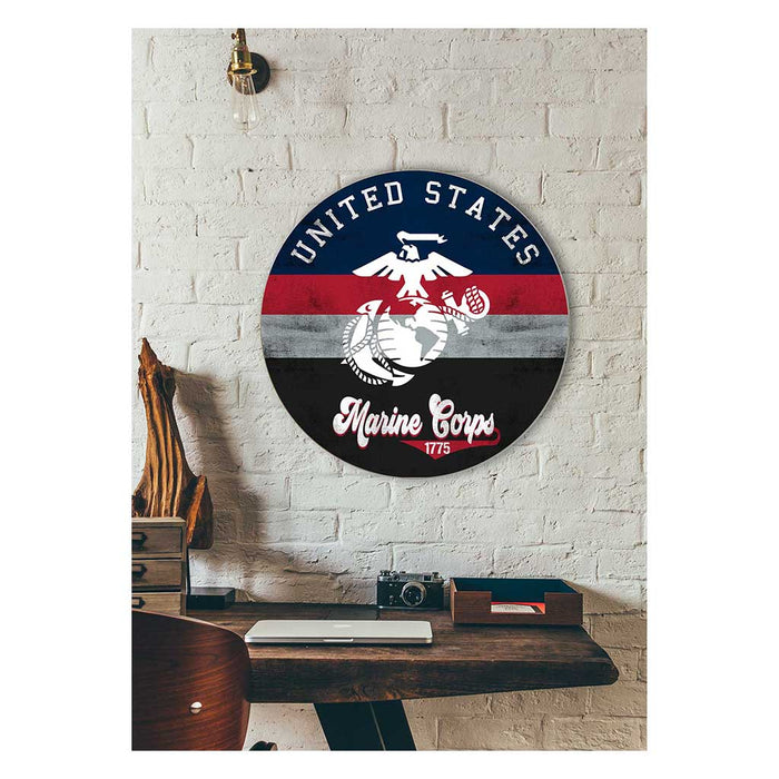 USMC Retro 20 x 20 inch Wood Sign - Made In The USA