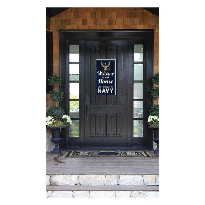 U.S. Navy Welcome 11 x 20 inch PVC Sign- Made In The USA