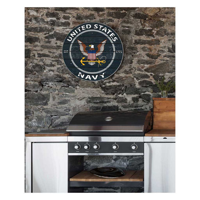 U.S. Navy Logo  20 x 20 inch Indoor/Outdoor PVC Sign - Made In The USA