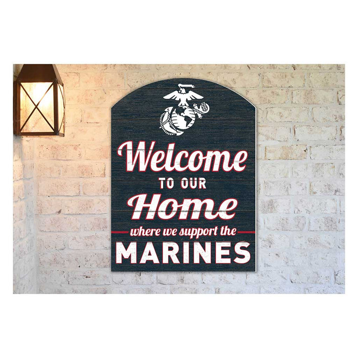 USMC Welcome 16 x 22 inch Indoor Outdoor Sign