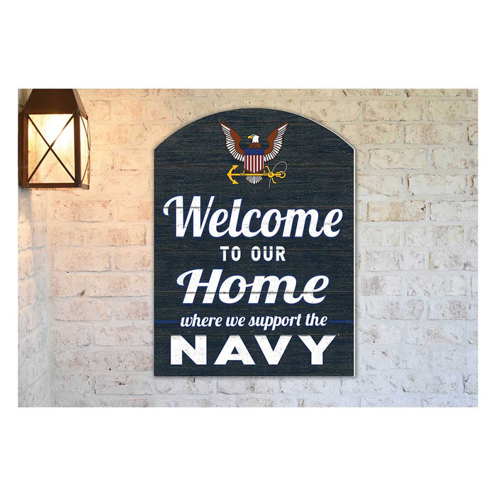 U.S. Navy Welcome 16 x 22 inch Indoor/Outdoor PVC Sign - Made In The USA