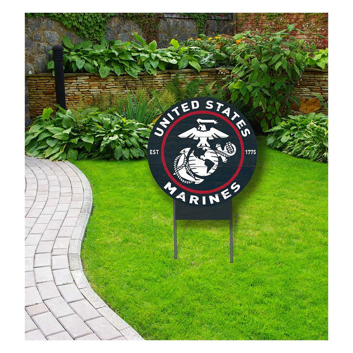 USMC Eagle Globe & Anchor 20 x 20 inch Lawn Sign