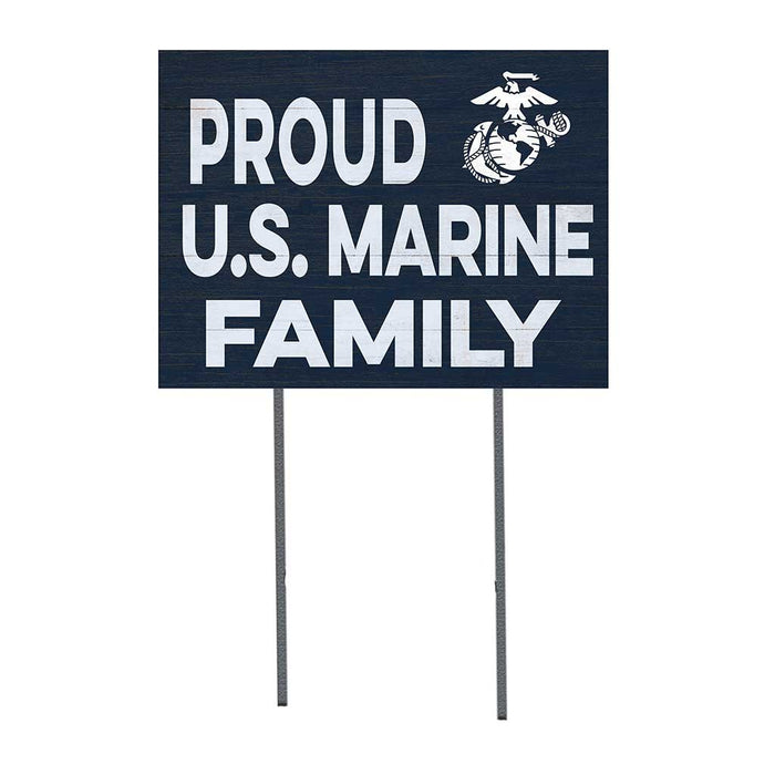 USMC Proud Marines Family 18 x 24 inch Lawn Sign