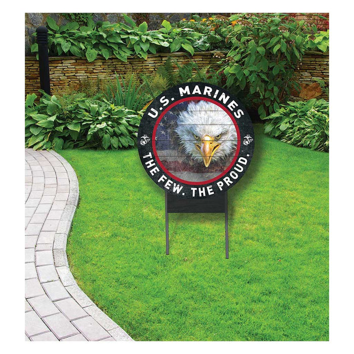 USMC The Few The Proud 20 x 20 inch Lawn Sign