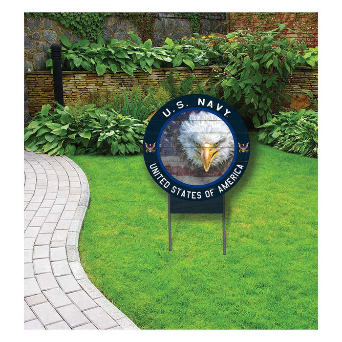 U.S. Navy Eagle Flag 20 x 20 inch Lawn Sign