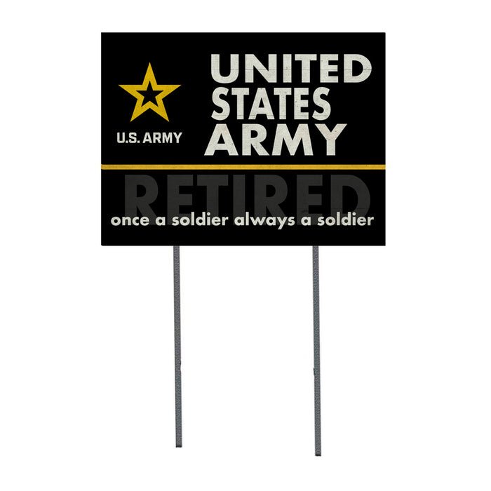 U.S. Army Always A Soldier Retired 18 x 24 inch Lawn Sign