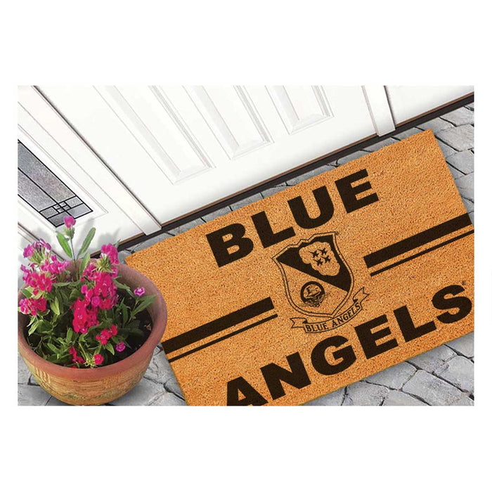 U.S. Navy Blue Angels 18 x 30 inch Coir Doormat - Made In The USA