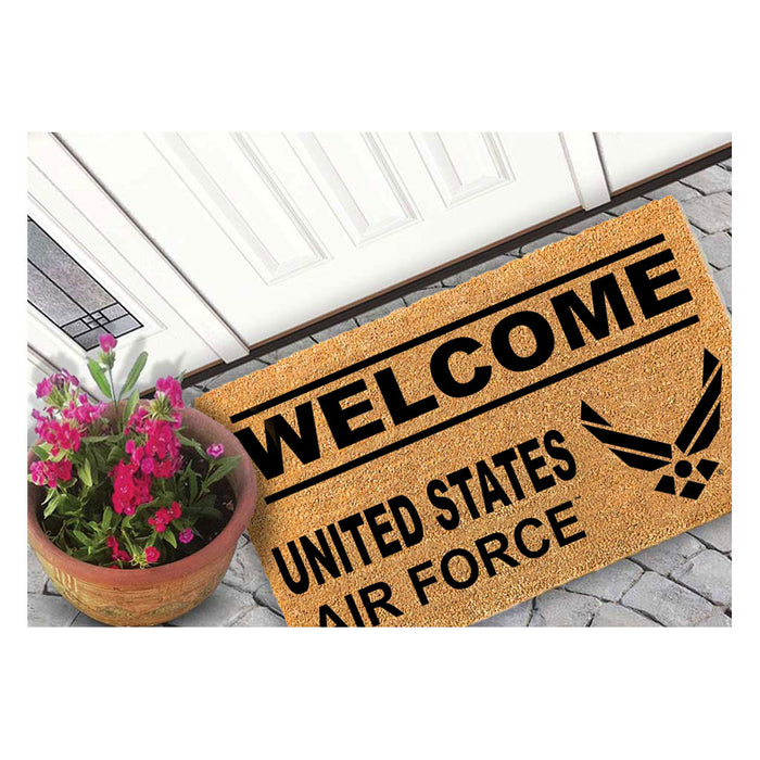 U.S. Air Force Welcome 18 x 30 inch Coir Doormat - Made In The USA